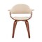 Armen Living Adalyn Cream Faux Leather and Walnut Wood Dining Room Accent Chair LCADCHWACR - alternate 4